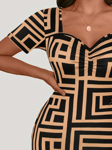 Sassy Plus Size Sweetheart Mini Dress