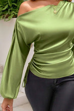 Load image into Gallery viewer, Sassy Drawstring One Shoulder Blouse
