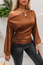 Load image into Gallery viewer, Sassy Drawstring One Shoulder Blouse
