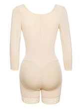 Load image into Gallery viewer, Full Size Zip Up Lace Long Sleeve Shapewear
