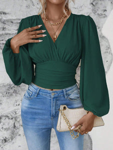 Sassy Balloon Sleeve Blouse
