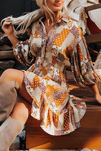 Load image into Gallery viewer, Printed Mini Shirt Dress
