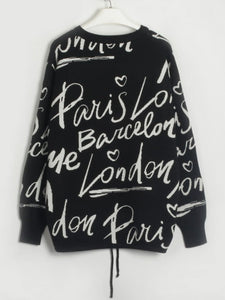 Pink Letter Sweater