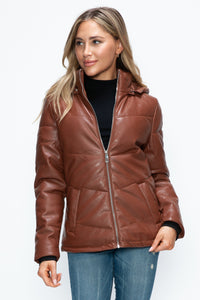 Pocketed Zip Up Puffer Jacket
