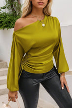 Load image into Gallery viewer, Sassy Drawstring One Shoulder Blouse
