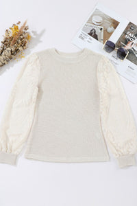 Sassy Ivory Lace Long Sleeve Top