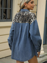 Load image into Gallery viewer, Leopard Denim Jacket
