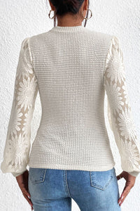 Sassy Ivory Lace Long Sleeve Top