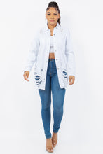 Load image into Gallery viewer, Distressed Denim Jacket
