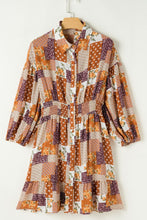 Load image into Gallery viewer, Printed Mini Shirt Dress
