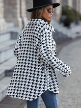 Load image into Gallery viewer, Black &amp; White Button Down Jacket
