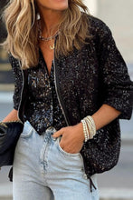 Load image into Gallery viewer, Sequin Long Sleeve Jacket
