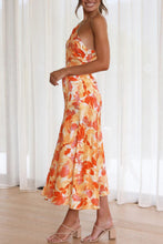 Load image into Gallery viewer, Sassy Orange Printed Single Shoulder Dress
