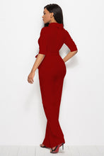 Load image into Gallery viewer, Tie-Waist Half Sleeve Jumpsuit
