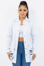 Load image into Gallery viewer, Distressed Denim Jacket
