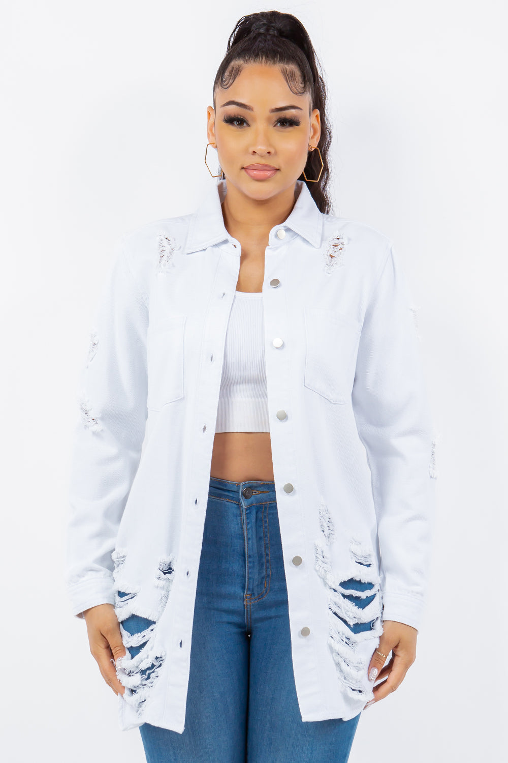 Distressed Denim Jacket