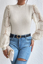 Load image into Gallery viewer, Sassy Ivory Lace Long Sleeve Top
