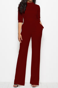 Tie-Waist Half Sleeve Jumpsuit