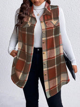 Load image into Gallery viewer, Sassy Pocketed Plaid Button Vest
