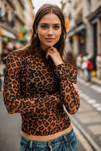 Load image into Gallery viewer, Frill Printed Long Sleeve Top
