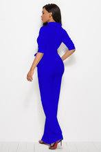 Load image into Gallery viewer, Tie-Waist Half Sleeve Jumpsuit
