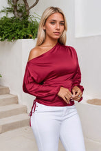 Load image into Gallery viewer, Sassy Drawstring One Shoulder Blouse
