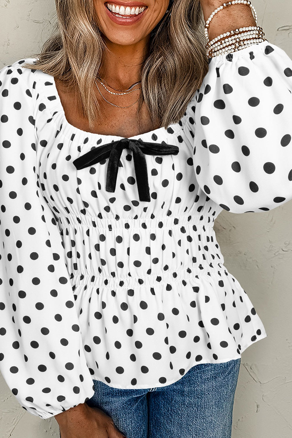 Sassy Polka Dot Blouse