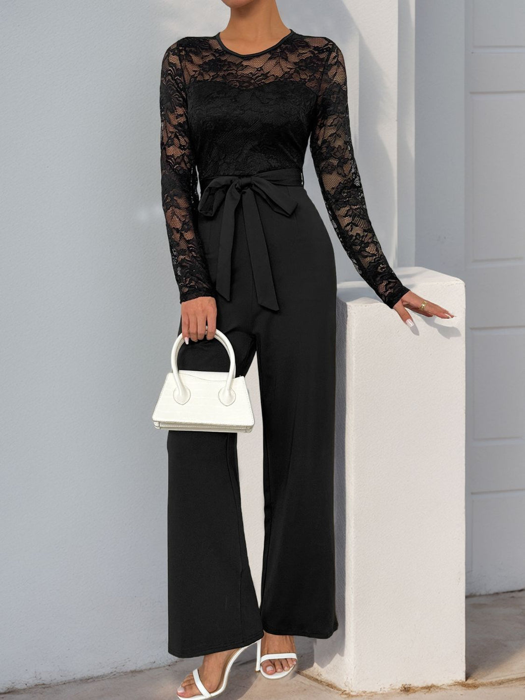 Sassy Lace Long Sleeve Jumpsuit