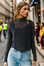 Load image into Gallery viewer, Frill Printed Long Sleeve Top
