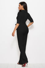 Load image into Gallery viewer, Tie-Waist Half Sleeve Jumpsuit
