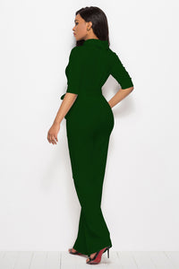Tie-Waist Half Sleeve Jumpsuit