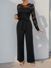 Load image into Gallery viewer, Sassy Lace Long Sleeve Jumpsuit
