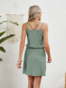 Sassy Scoop Neck Sleeveless Dress