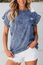 Load image into Gallery viewer, Pearl Denim Top

