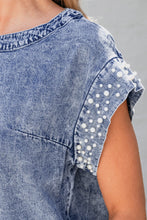 Load image into Gallery viewer, Pearl Denim Top
