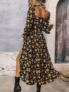 Sassy Printed Slit Dress