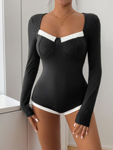 Load image into Gallery viewer, Contrast Long Sleeve Bodysuit
