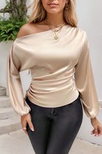 Load image into Gallery viewer, Sassy Drawstring One Shoulder Blouse
