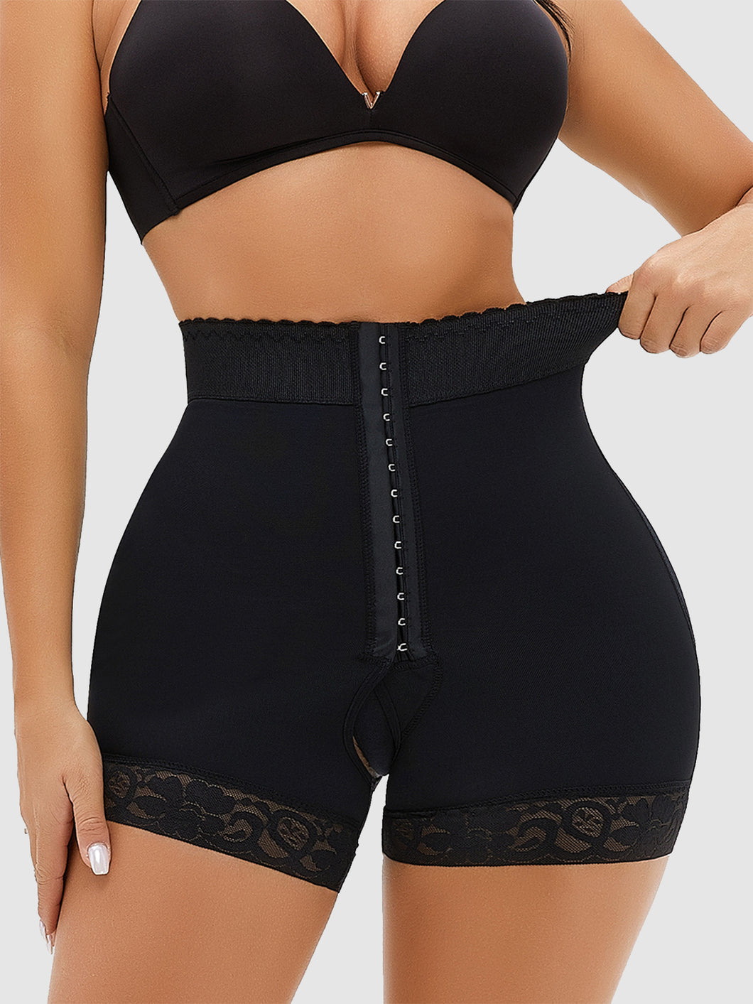 Hook-and-Eye Shaping Shorts