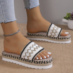 Weave Platform Sandals