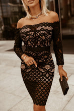 Load image into Gallery viewer, Sassy Off-Shoulder Lace Dress

