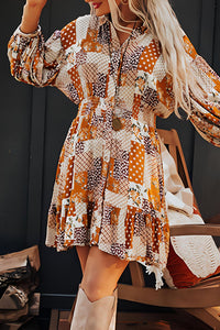Printed Mini Shirt Dress