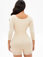 Load image into Gallery viewer, Full Size Zip Up Lace Long Sleeve Shapewear
