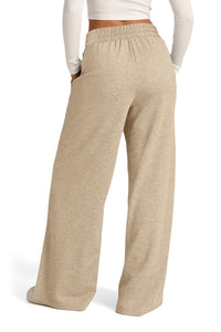 Elastic Waist Wide Leg Pants