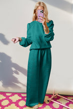 Load image into Gallery viewer, Long Sleeve Top and Wide Leg Pants Set

