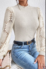 Load image into Gallery viewer, Sassy Ivory Lace Long Sleeve Top
