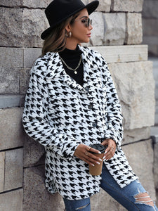 Black & White Button Down Jacket