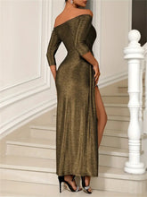 Load image into Gallery viewer, Off Shoulder Long Sleeve Dress
