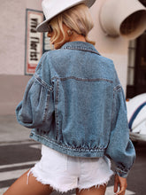 Load image into Gallery viewer, Collared Denim Top
