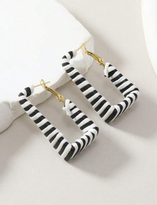 Sassy Zebra Print Earrings